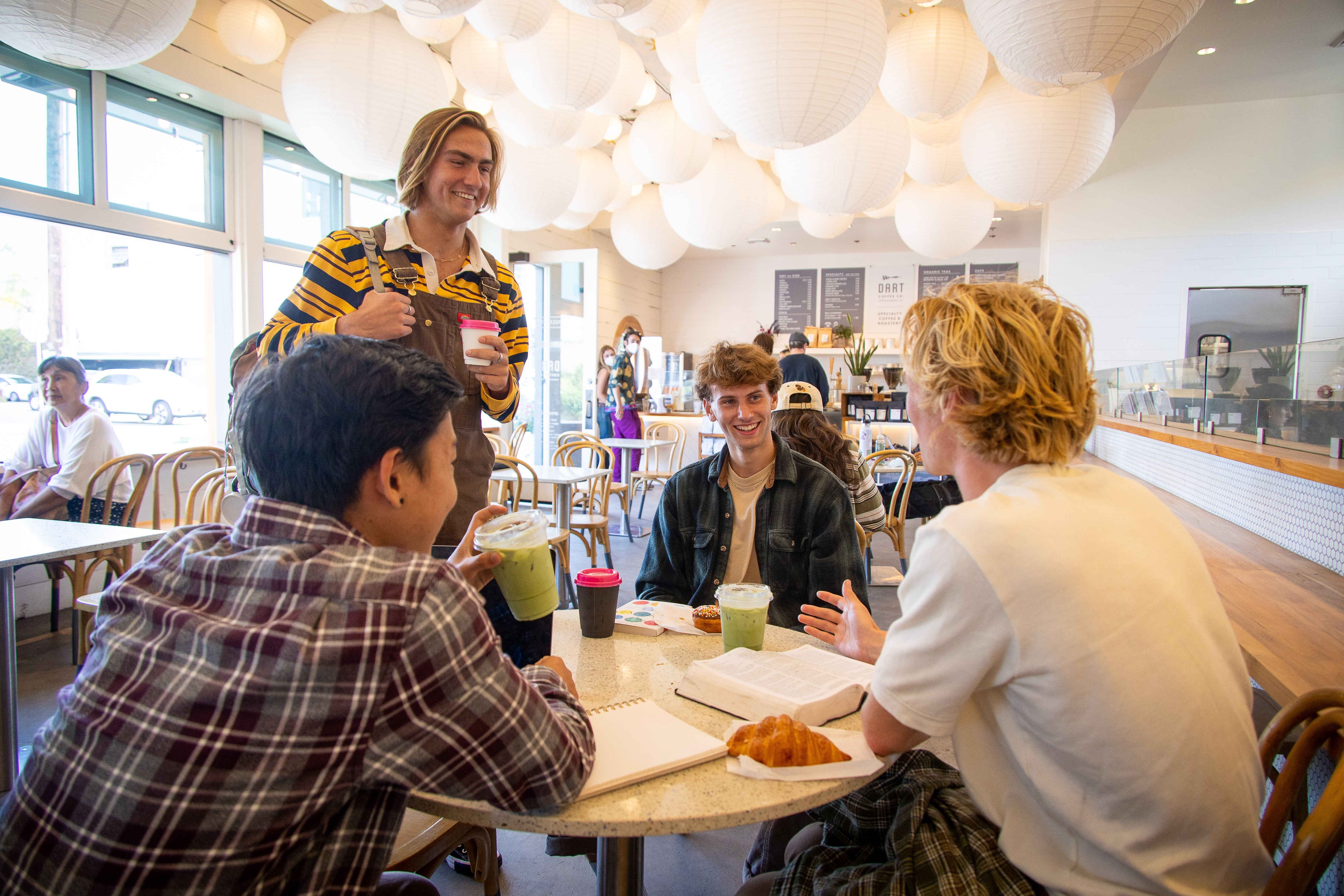 Westmont students in a coffee shop