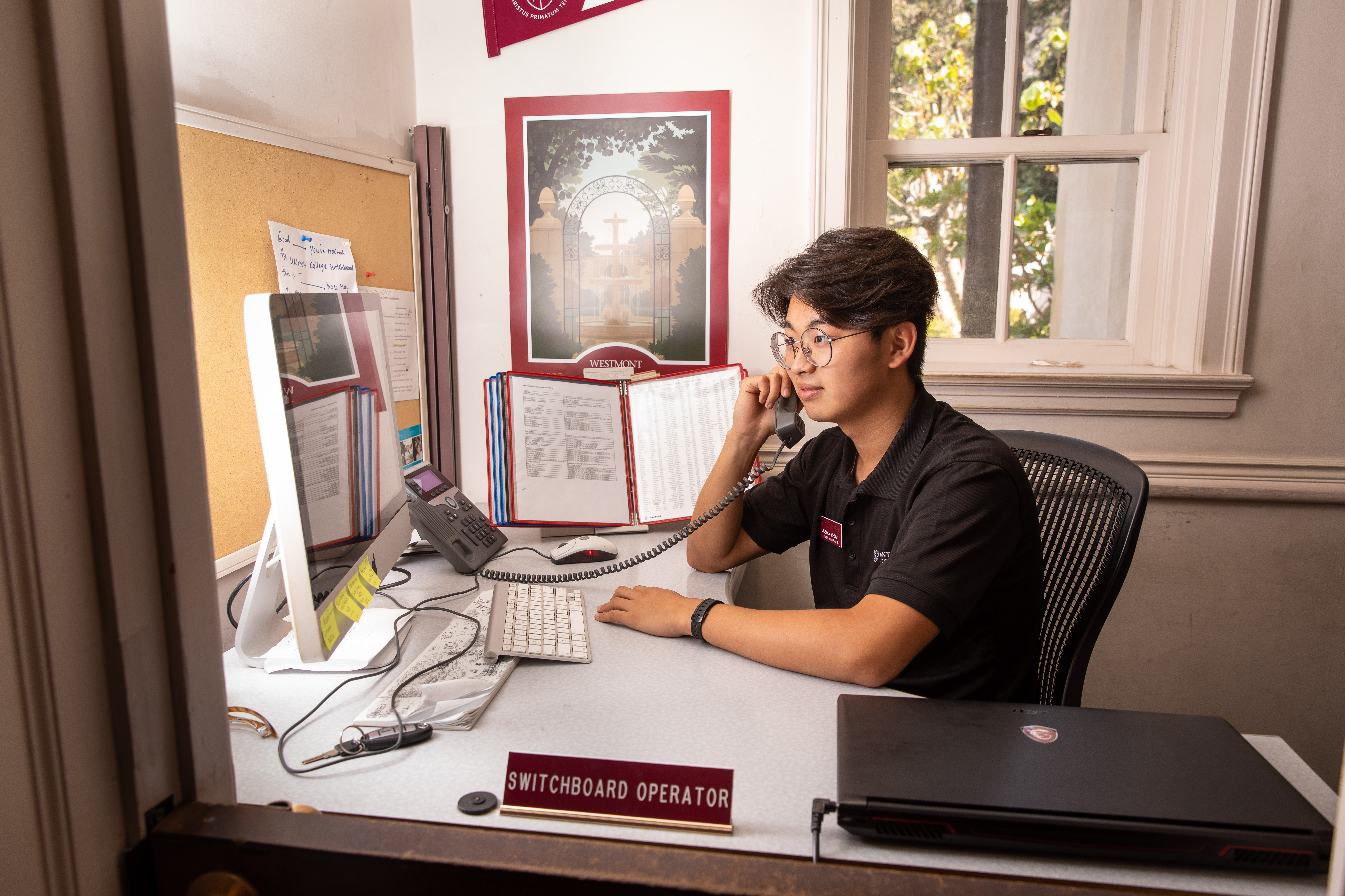 westmont student worker switchboard operator