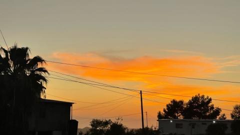 sunset over Ensenada